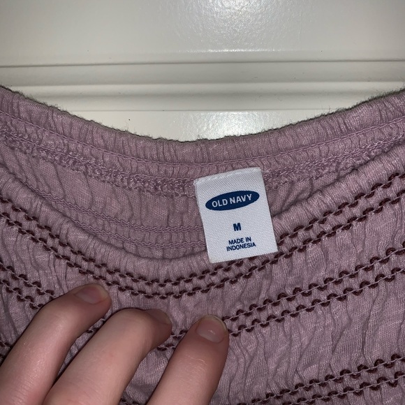 Old navy blush pink off the shoulder blouse - Picture 2 of 2